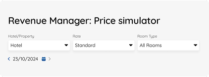 Revenue manager - price simulator